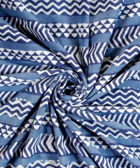 2.5 m Indigo hand block print cotton kurta material 2.5 m Indigo hand block print cotton kurta material