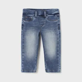 BLUE BASIC DENIM TROUSER