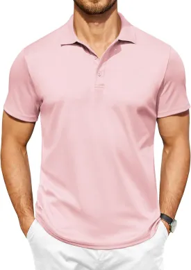 COOFANDY Men Polo Shirts Short Sleeve Quick Drying Athletic Collared Golf Shirts Moisture Wicking Tees COOFANDY Men Polo Shirts Short Sleeve Quick Drying Athletic Collared Golf Shirts Moisture Wicking Tees