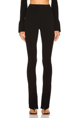 Eb Denim Split Hem Leggings, black