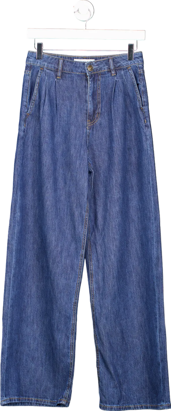 Forever New Dark Mid Wash Denim Trousers UK 8