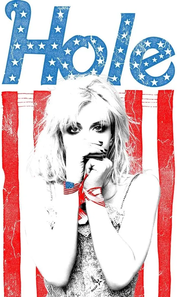 Hole Rock Band Courtney Love Hole Flag Adult Short Sleeve T-Shirt Graphic Tee