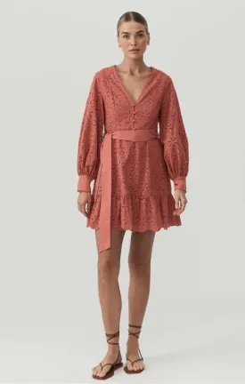 MOS - Sara Lace Mini Dress - Sangria