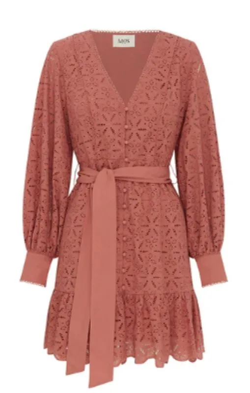 MOS - Sara Lace Mini Dress - Sangria