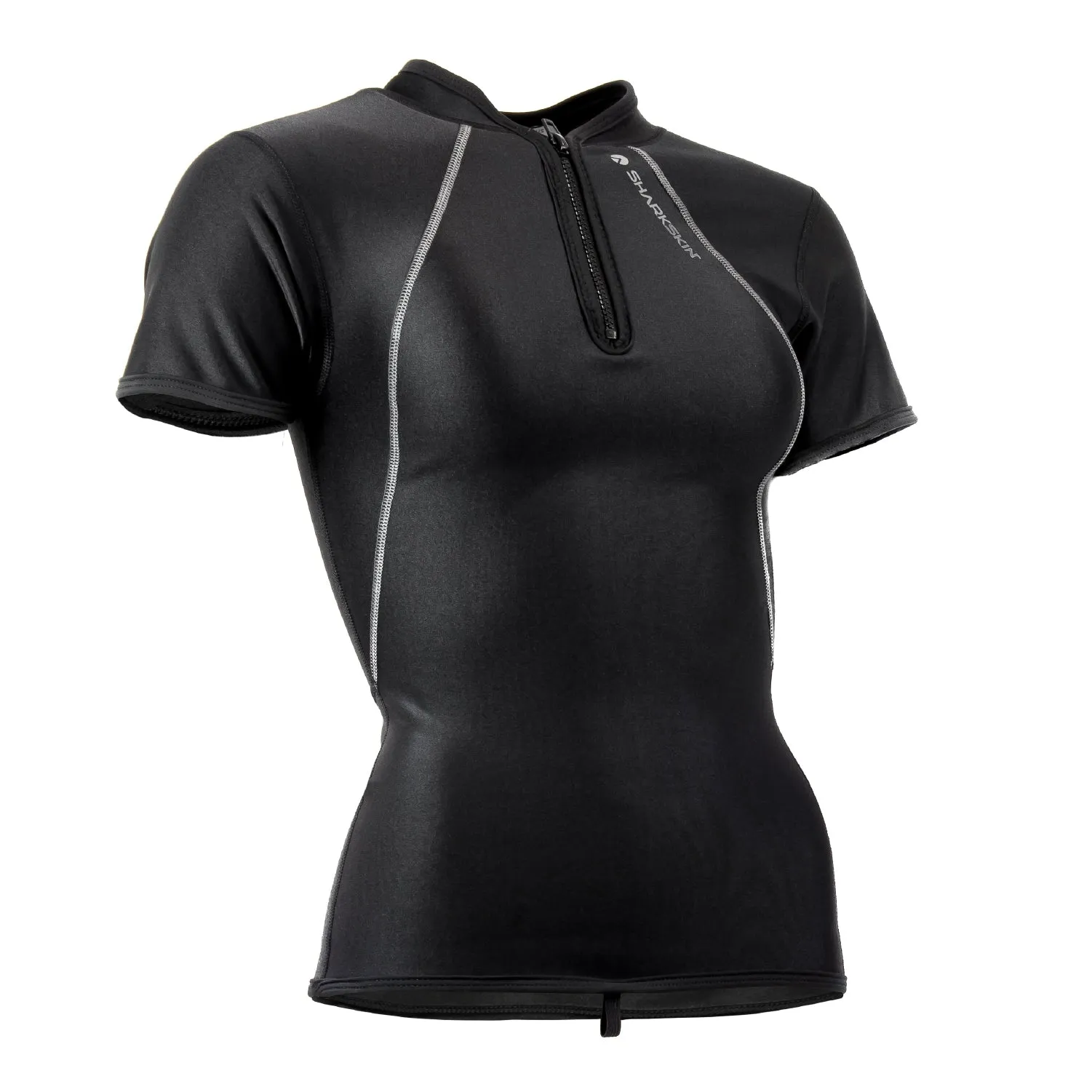 Sharkskin Chillproof Short Sleeve Chest Zip Top - Women