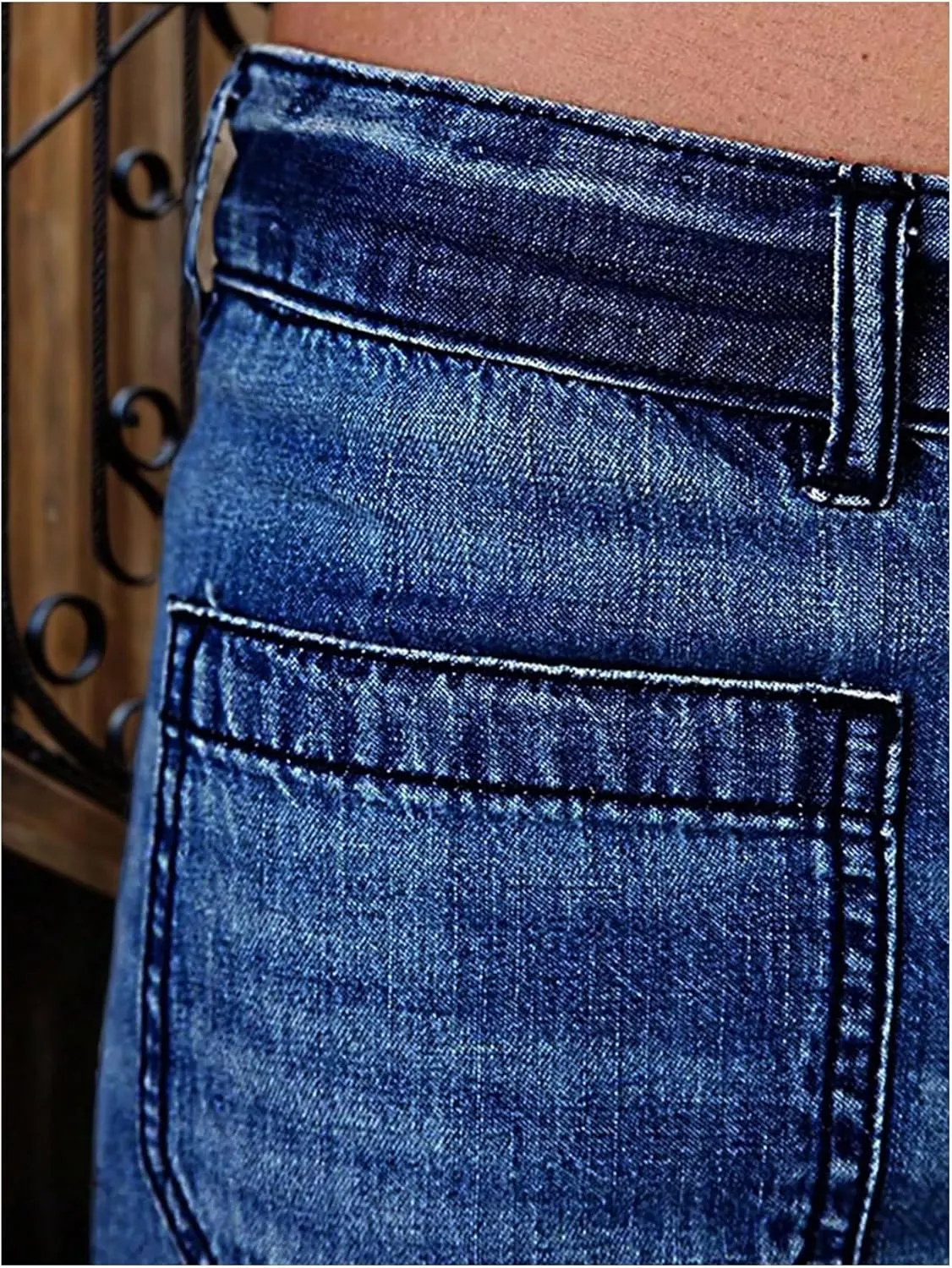 SOLY HUX Women's Retro Jeans High Waisted Straight Leg Denim Pants Trousers with Pockets