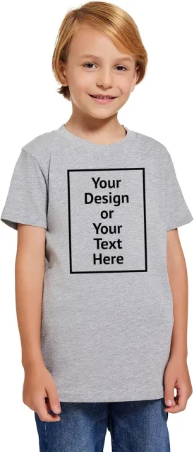 SupaSoft Apparel Kids Personalized Shirt for Boys Girls Youth Custom Tshits 6 to 18 Age Add Your Text Photo Tee