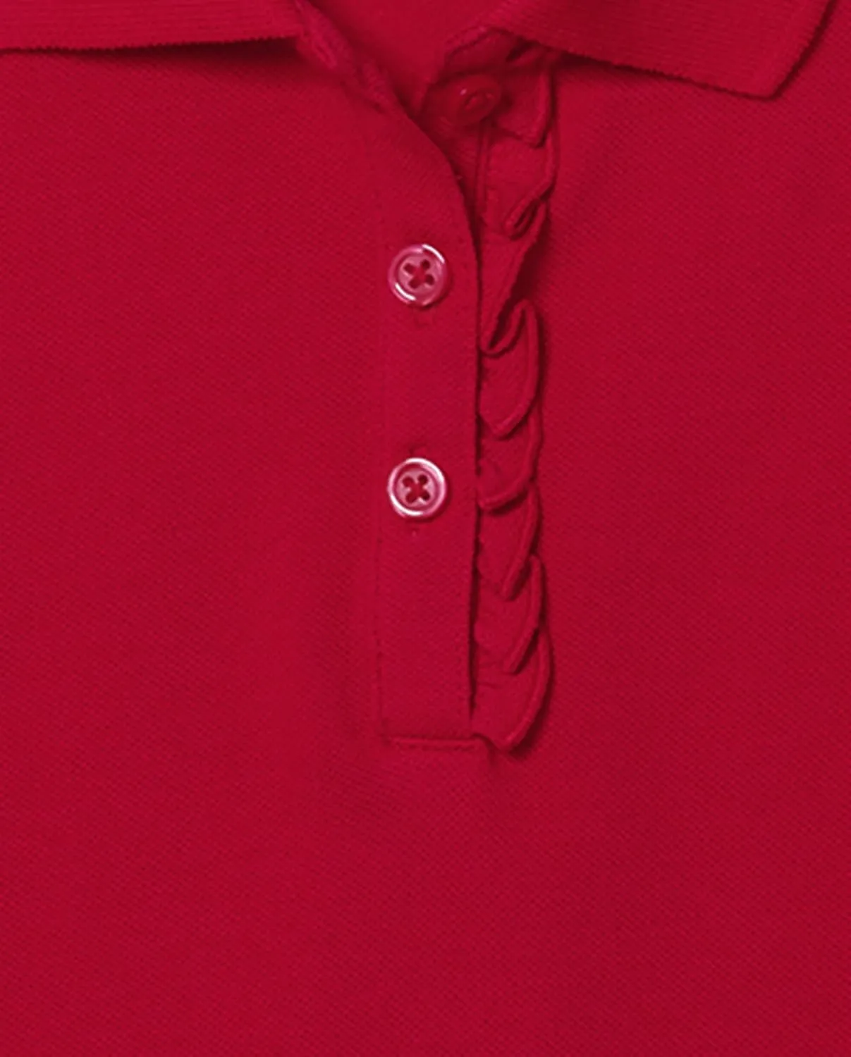 The Children's Place Girls' Long Sleeve Ruffle Pique Polo