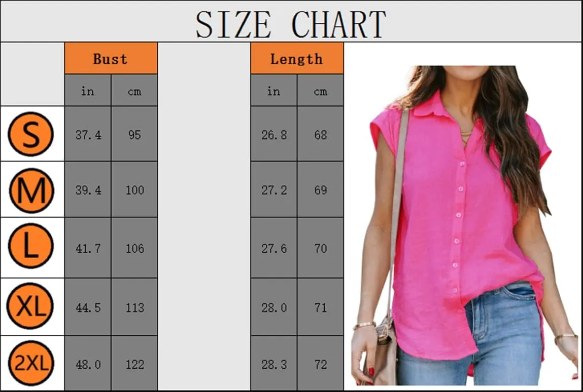 ZC&GF Women's V Neck Short Sleeve Button Down Shirts Casual Chiffon Blouses Tops